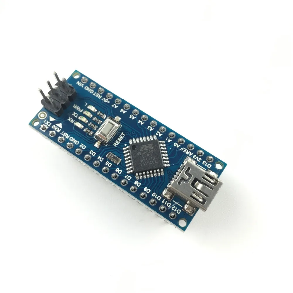 100 шт./лот Nano 3,0 контроллер совместимый для arduino nano CH340 USB драйвер не припаян Atmega328P контроллер для Arduino