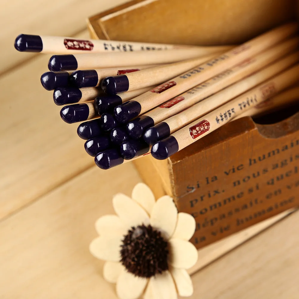 Карандаш в стиле ретро с треугольным удилищем 6 подарков креативный зеленый