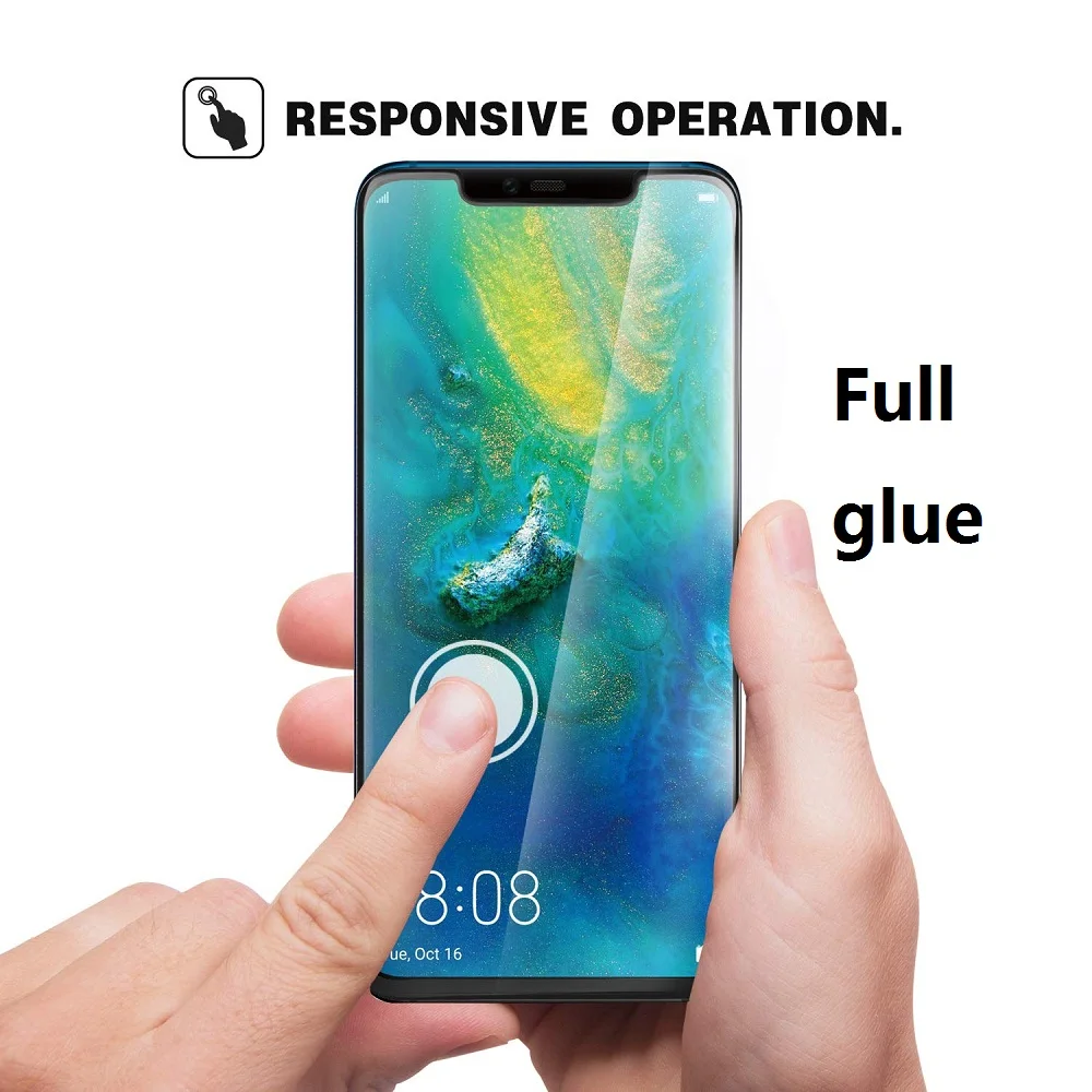 5D изогнутое закаленное стекло с полной проклейкой для Huawei Mate 20 Pro полное покрытие