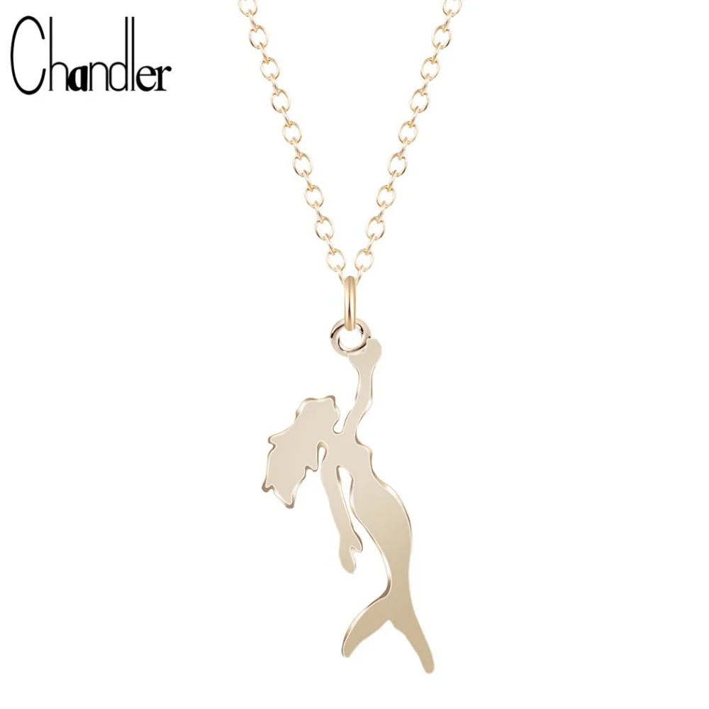 Женское длинное ожерелье с подвеской русалка|jewelry for women|love jewelrynecklace long |