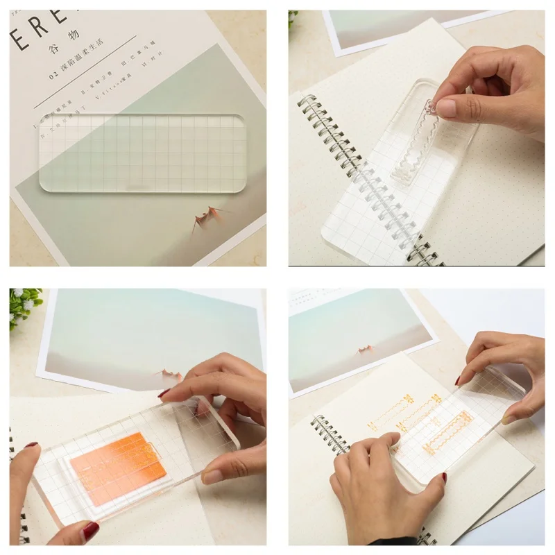 Резиновый штамп прозрачная печать высокое качество кристальная акриловая ручка