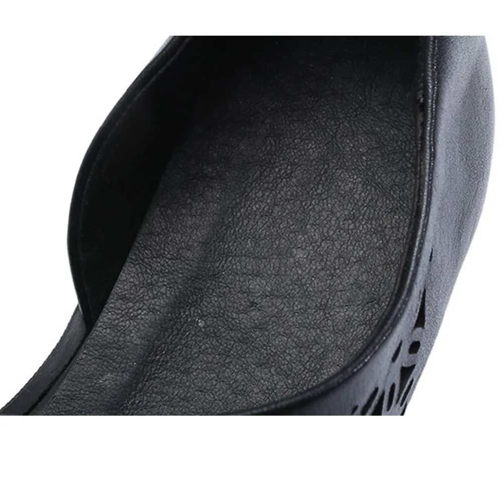 Черные босоножки из натуральной коровьей кожи удобная женская обувь на