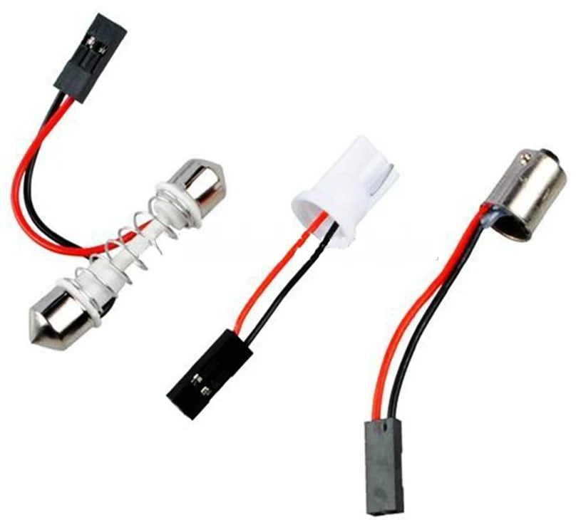 Гирлянда светодиодная T10 W5W BA9S 43 мм x 30 с 3 адаптерами 24SMD 24 smd 5050 10 комплектов|car interior