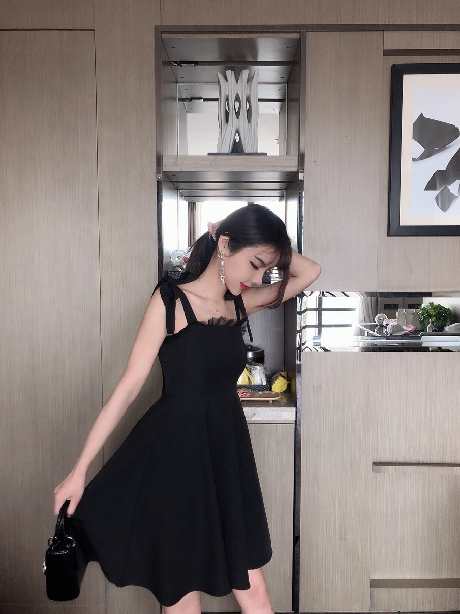 Новинка 2019 года модные праздничные платья в стиле Хепберн черного цвета | Женская