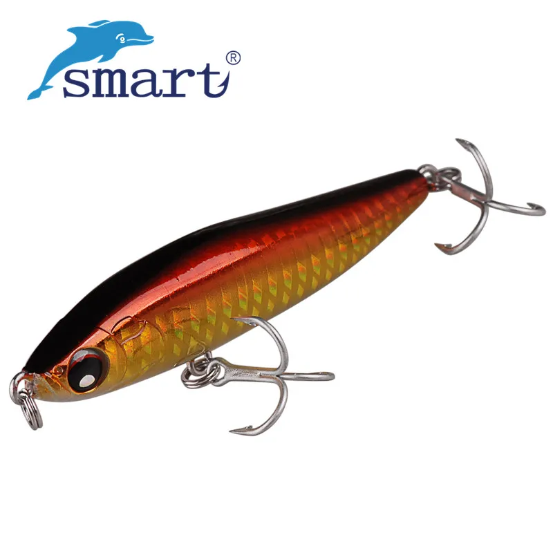 Умная приманка Карандаш 80 мм 19 г Тонущая для рыбной ловли крючок VMC 3D глаза