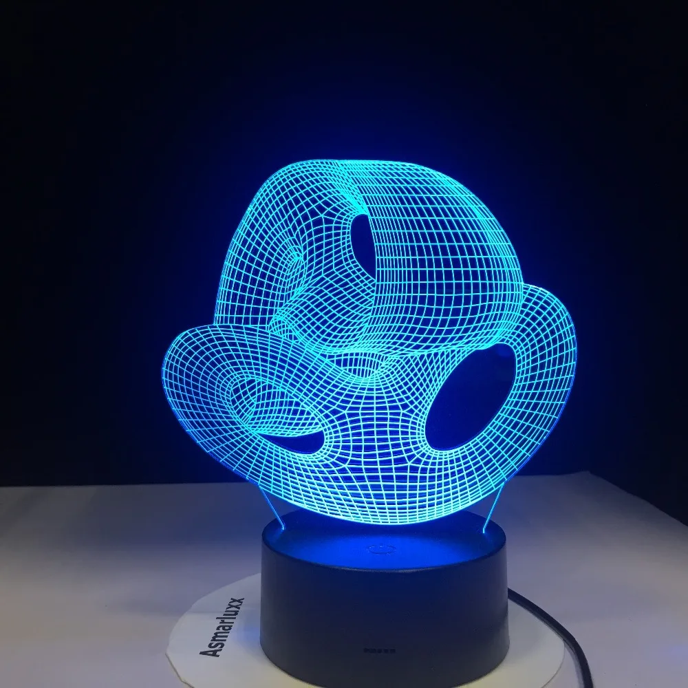 Креативная 3D лампа светодиодный ночник абстрактная графика акриловые лампы