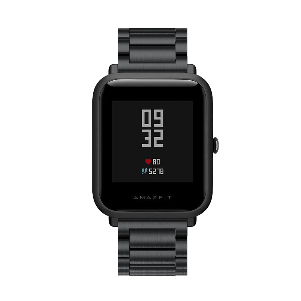20 мм браслет для Amazfit ремень стальной Xiaomi Huami Bip Youth Смарт-часы ремешок