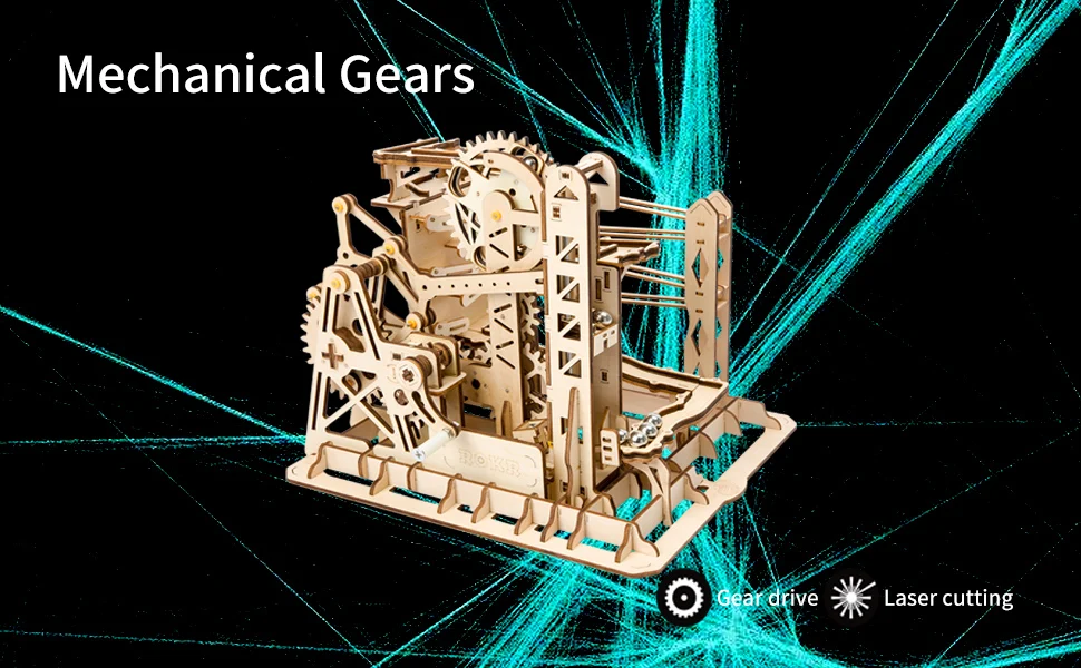 Robotime DIY Lift Coaster Magic Creative Marble Run игра деревянная модель строительные наборы сборка