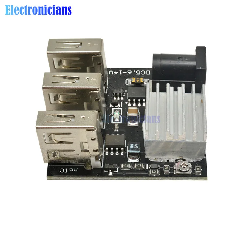 DC 9V/12V To 5V 8A понижающий блок питания 3 USB мини модуля зарядки преобразователь для