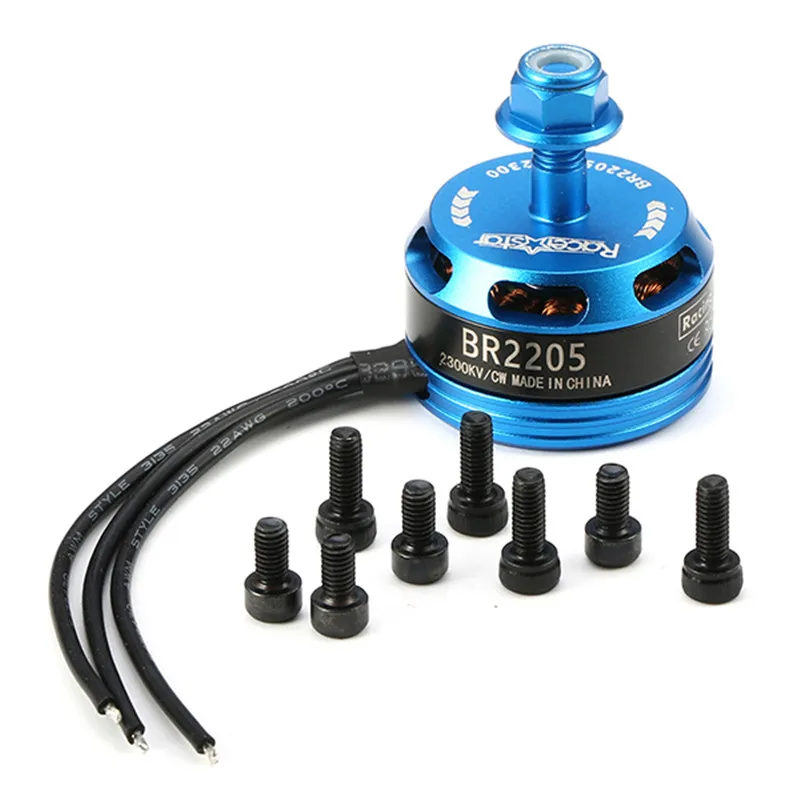 Racerstar Racing Edition 2205 BR2205 2300KV 2-4S бесщеточный мотор CW/CCW светильник синий для QAV250 ZMR250 RC