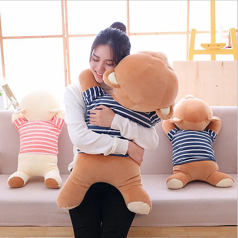 

Lovely Sleep Bear Doll Eiderdown Cotton Stuffed Plush Toy Soft Plush Pillow Children Birthday Gift
