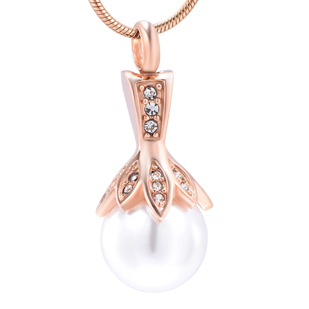 Памятные ювелирные изделия из нержавеющей стали жемчужная урна Кулон Ожерелье