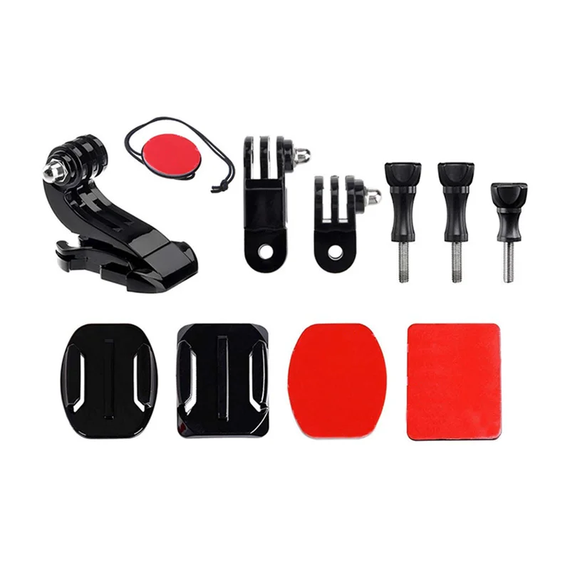 

Motorbike Helmet Mount Front+Side Kit with J-Hook Clasp Quick Clip Set for Gopro Hero 7 6 5 4 DJA99