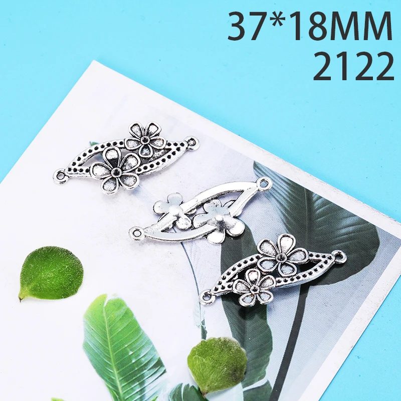37*18mm 10pcs Flower Alloy Pendant For Diy Jewelry Making 2 Colors Antique Silver Bronze No.2122 | Украшения и аксессуары