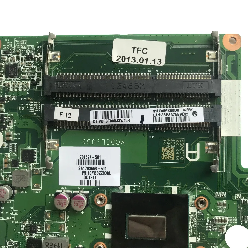 SZWXZY отлично подходит для HP серии 15-B материнская плата ноутбука I5-3317U DDR3L HM77 701694-501