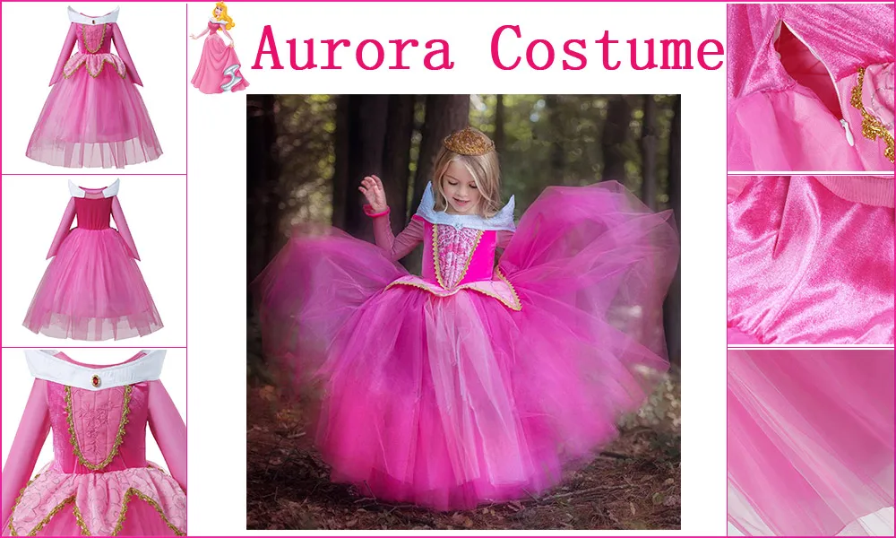 PaMaBa/платье принцессы для косплея Спящей красавицы девочек детский классический