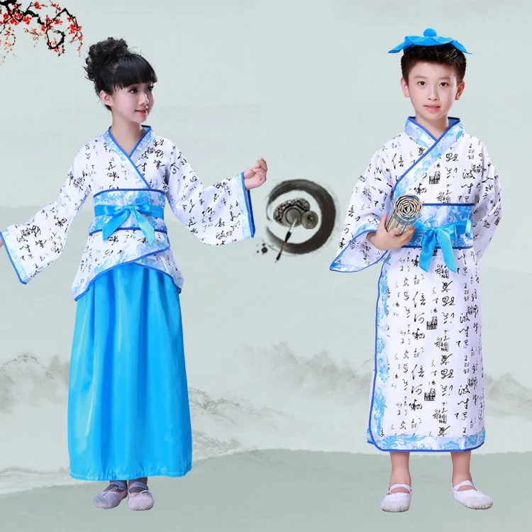 

Детские костюмы Hanfu, государственные костюмы, костюмы для детей, мальчиков и девочек, выступления на сцене