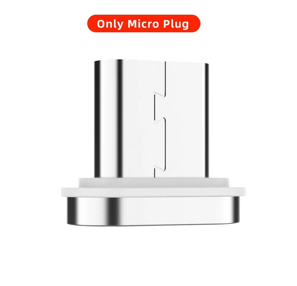 Магнитный кабель Micro USB кабель 90 DegreeType C Быстрая зарядка Кабо Для samsung S8 S9 huawei P20 P30 USB C Microusb зарядный шнур - Цвет: Only Micro Pluge