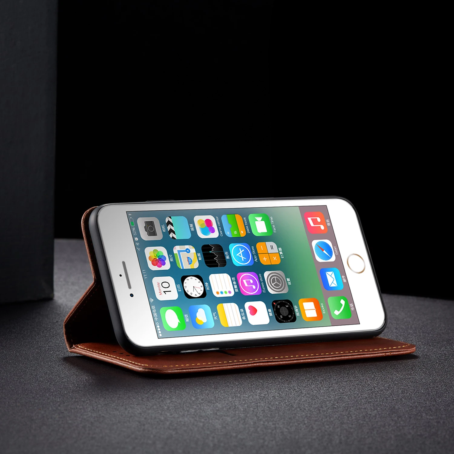 Роскошный кожаный флип-чехол для iPhone 6 6s iphone6 Plus мягкий силиконовый чехол с
