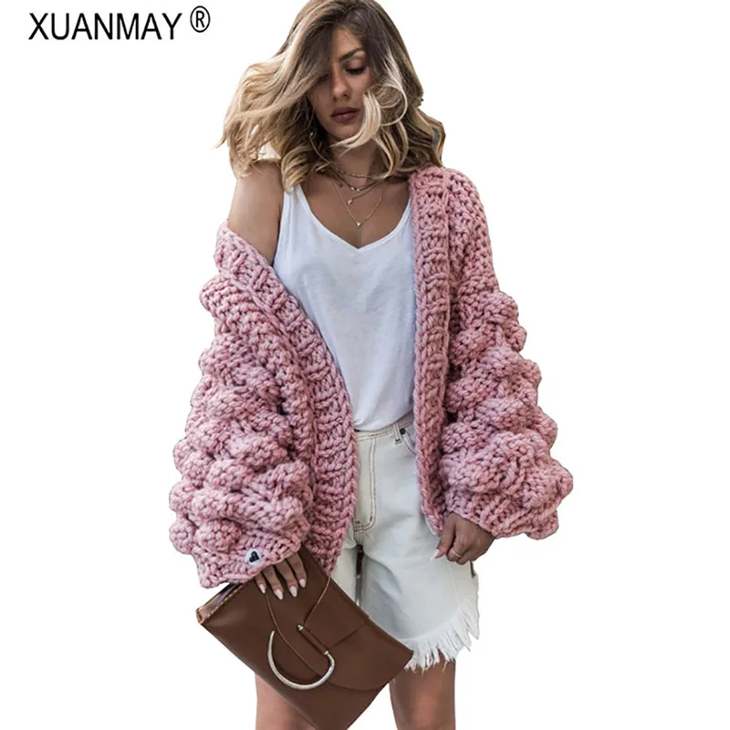 2018 Весна женщин длинный стиль кардиган свитер 5XL ручной вязания крючком плетеный