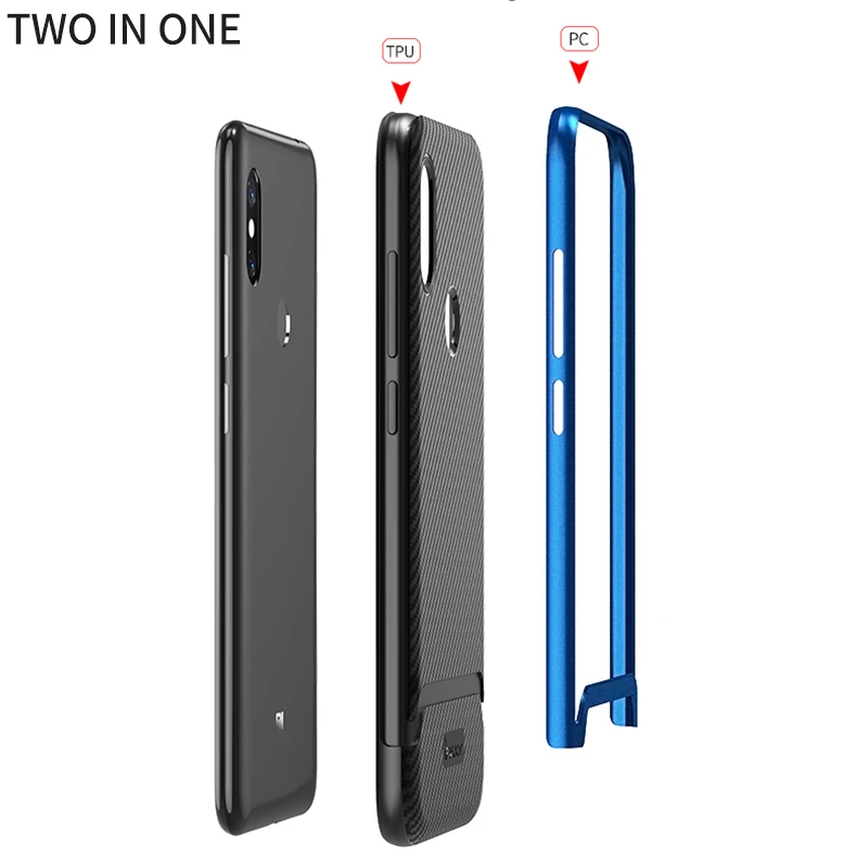 Newest Arrival ipaky Classic 2 in 1 design case for xiaomi redmi note 6 pro (6.2'') silicone back and Hard PC frame note6 |