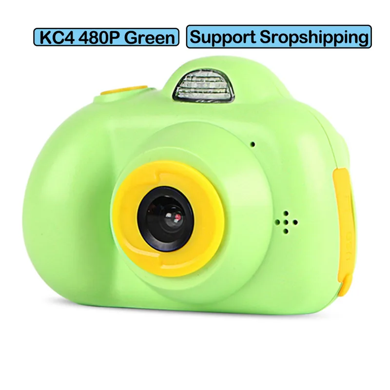 Green KC4 480P Детская камера Mini 32G sd-карта электронная игрушка детская мини цифровая 2,0 дюйма с фиксированным объективом 100 градусов фотокамера обучающая игрушка - Цвет: Green KC4 480P
