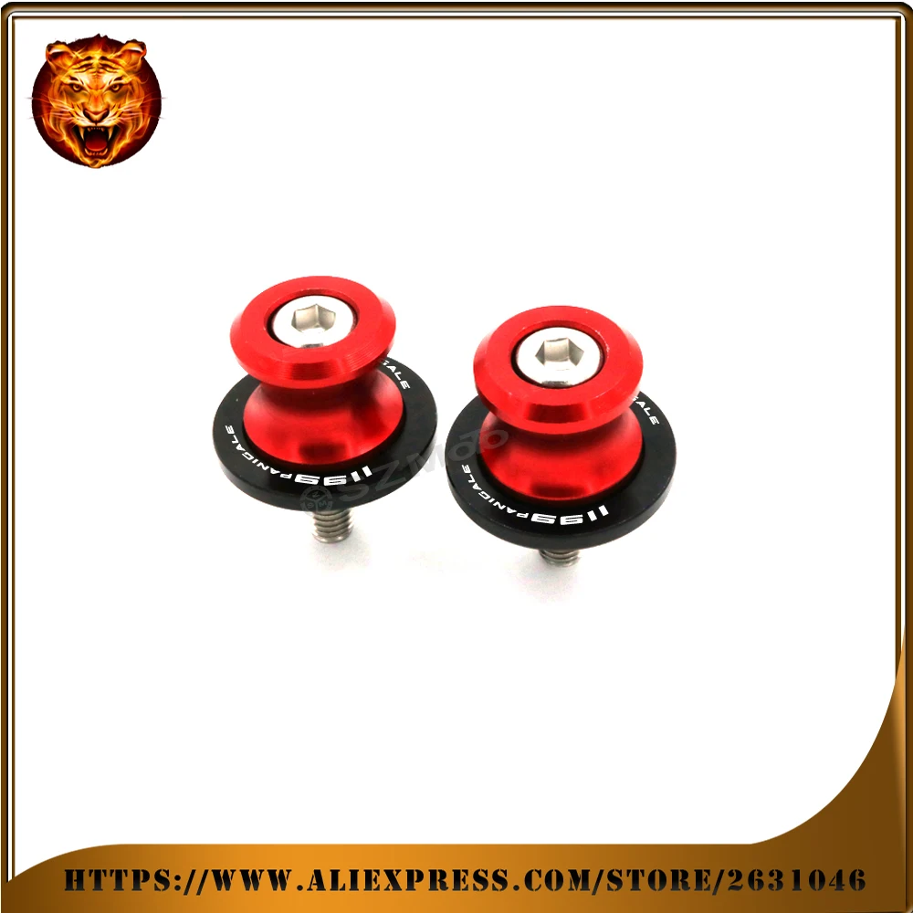 

Motorcycle Aluminum Swingarm Spools Slider Sliders Stand Screw M6 ( 0.236 inch) For DUCATI 1199 PANIGALE With Logo Red 2013-2016
