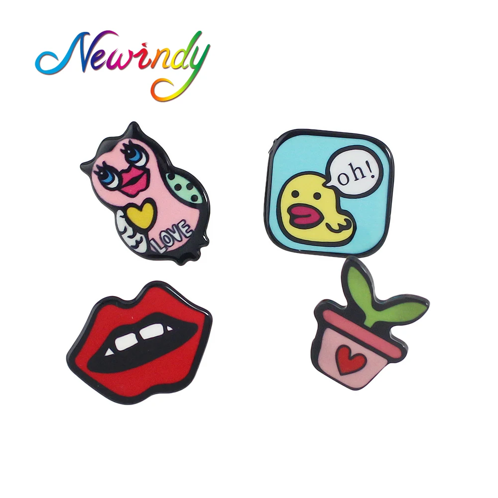 Newindy 4 шт./компл. мило Прекрасные Ювелирные изделия разноцветной эмалью с совой