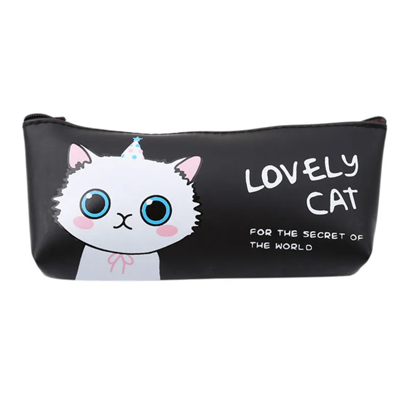 Новинка Kawaii Cat школьная сумка для хранения карандаши Милые силиконовые