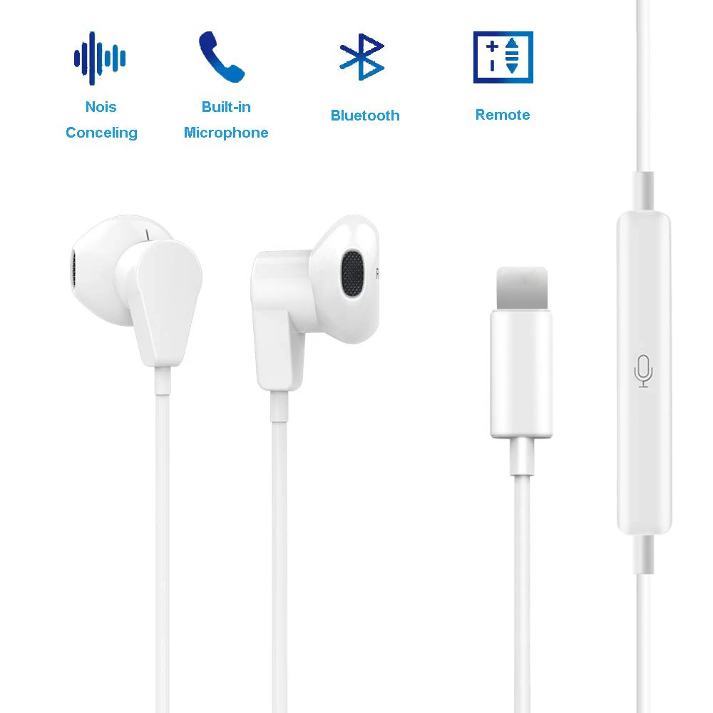 AMDIGI разъем освещения проводные наушники стерео вкладыши Bluetooth для iOS iPhone 7/7plus/8/8