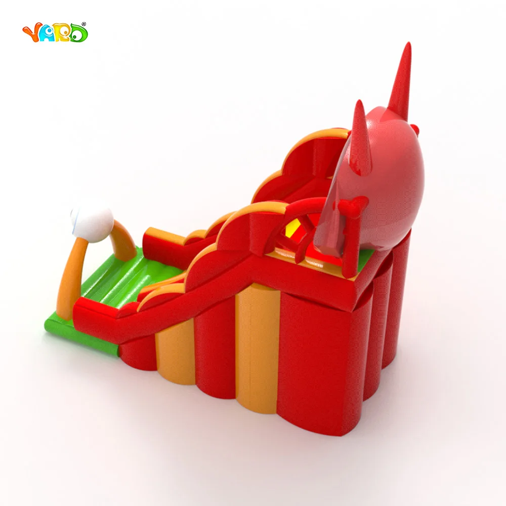 

Good Quality Small Red Color Inflatable Slide with Eyes for Kids