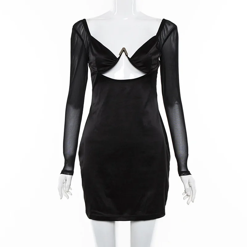 Женское Сетчатое платье-бюстье в стиле пэчворк облегающее платье-карандаш для