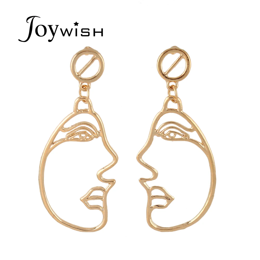 Joywish панк рок Стиль earrigns ювелирных изделий Цвет с выдалбливают Уход за кожей лица