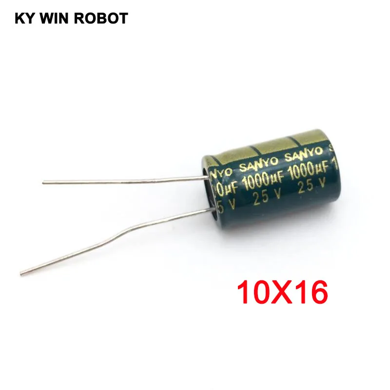 

10PCS/LOT 25V 1000UF 10*16 high frequency low impedance aluminum electrolytic capacitor 1000uf 25v