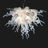 free shipping modern art white glass antler chandelier