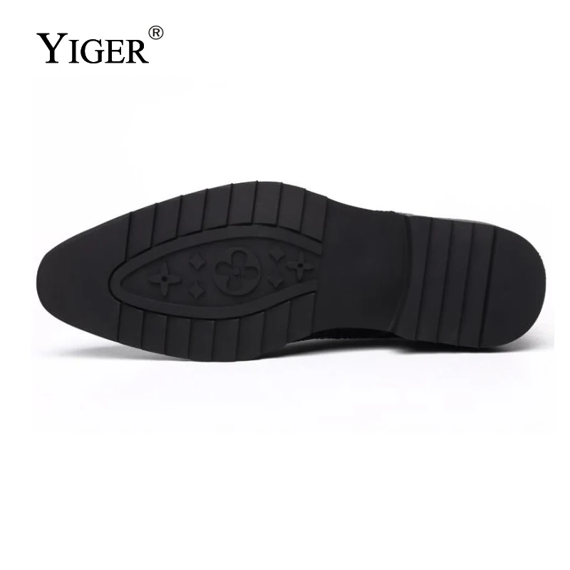 YIGER/Новинка Мужские модельные туфли мужские деловые из натуральной кожи