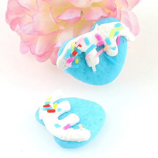 10 шт./лот 3D микс Цвет Kawaii Круглый Мини Мороженое Десерт Полимерная глина Кабошоны