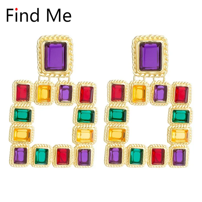 Find Me 2019 новые модные висячие серьги с кристаллами в стиле бохо винтажные