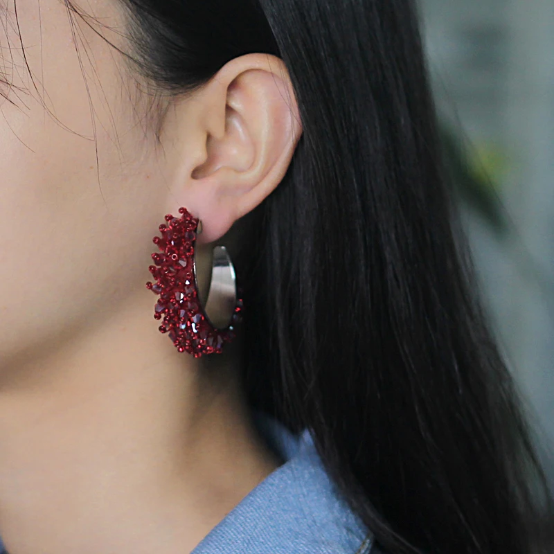 KEORMA 6 Colors New C shape Ear nail Fashion Design Drop Elegant for Jewelry Women Earrings Gift Wholesale Pendientes ER240 | Украшения и