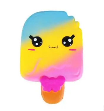 Светло-желтый Jumbo Smiley Rainbow Squishy медленно поднимающийся имитационный хлеб торт ароматическая забавная игрушка для снятия стресса для детей детская игрушка - Цвет: Светло-желтый