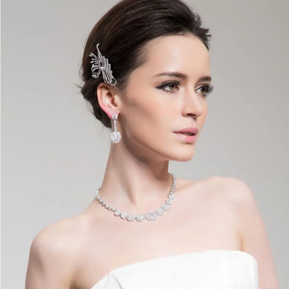 LUOTEEMI Jewelry Factory 2014 New Bridal AAA Cubic zirconia Micro Pave Heavy Wedding Earrings Trendy Luxurious|earrings costume jewelry|earring