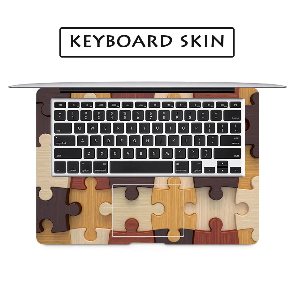 Деревянная головоломка, наклейка для ноутбука, наклейка для Apple Macbook, наклейка Pro Air retina 11, 12, 13, 15 дюймов, защитный чехол для Mac