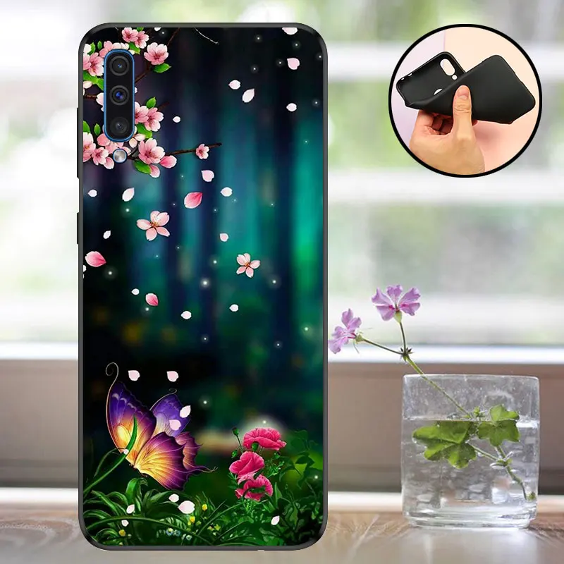 ZHD Чехол для samsung Galaxy A50 Чехол черный чехол для телефона для samsung A50 чехол Капа кремния СПС samsung 50 A505f матовый чехол - Цвет: ZHD