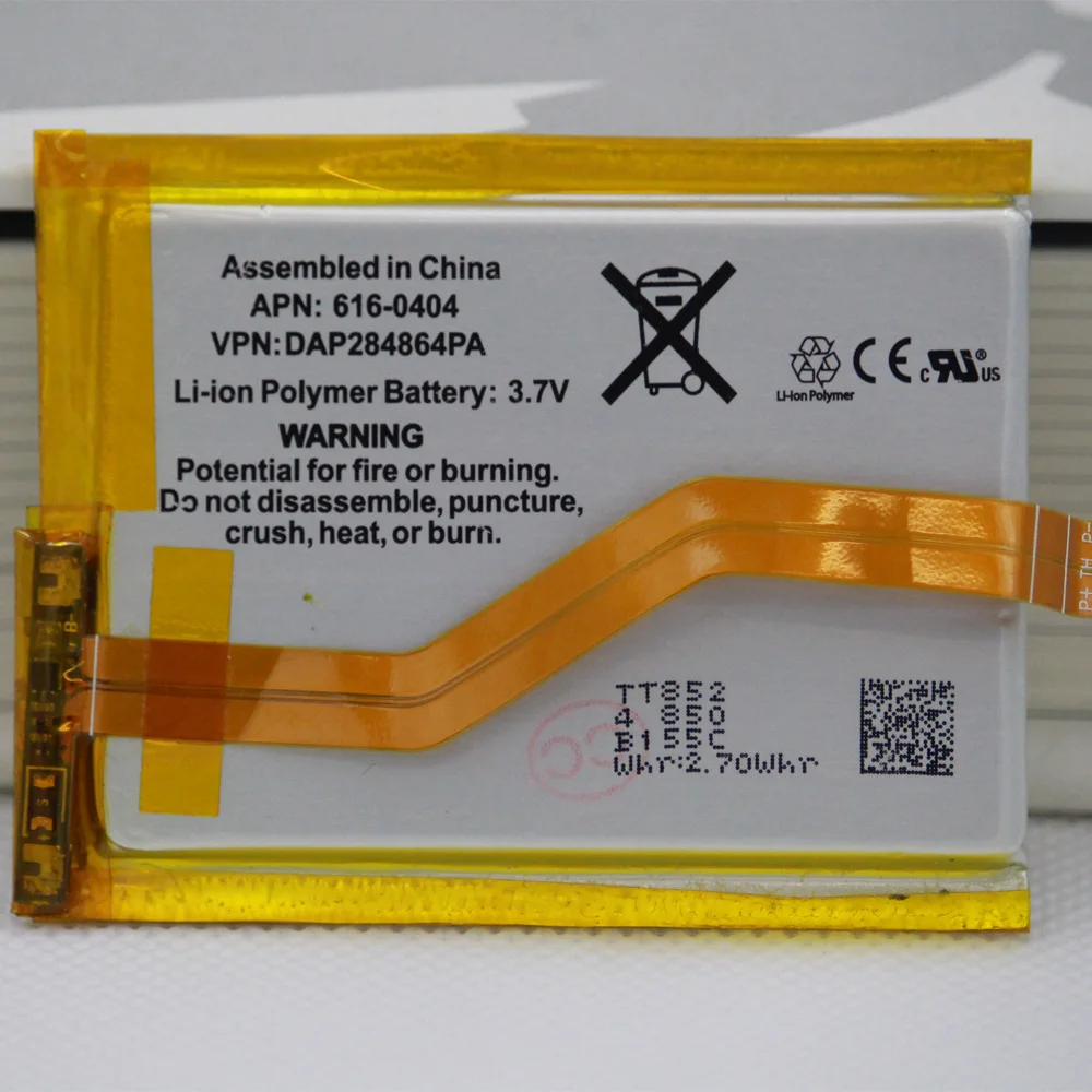 Аккумулятор 616-0404 800 мАч Touch 2 для iPod 2nd Gen 2G сменный аккумулятор 8 ГБ 16 32 + Инструменты