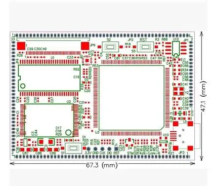 

Free Shipping!! Mini STM32F429II ( can access 4.3 inch / 7 inch RGB touch screen) core board SDRAM NAND module
