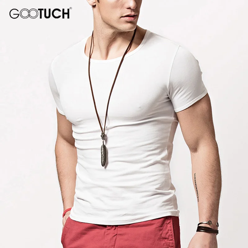 Мужская хлопковая майка размера плюс футболка с круглым вырезом и короткими