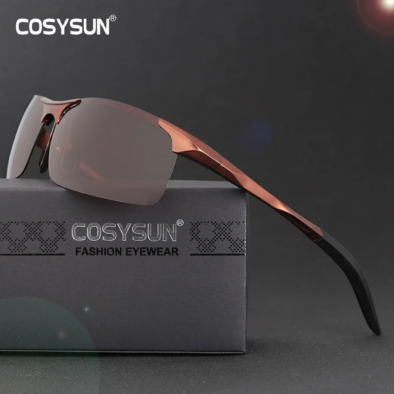Солнцезащитные очки COSYSUN классические алюминиевые для вождения поляризационные