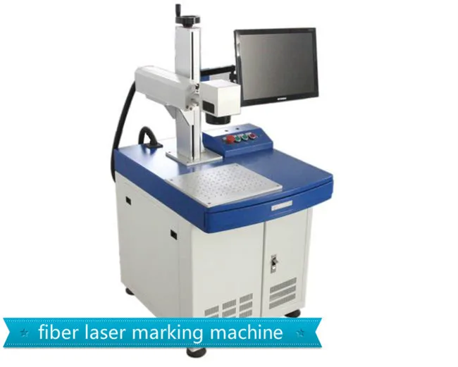 Desktop Metal Label Name Plate Fiber Laser Marking Machine for sale