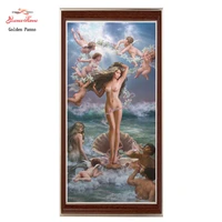 golden pannoneedleworkembroiderydiy portrait paintingcross stitchkits14ct birth of venus cross stitchsets for embroidery