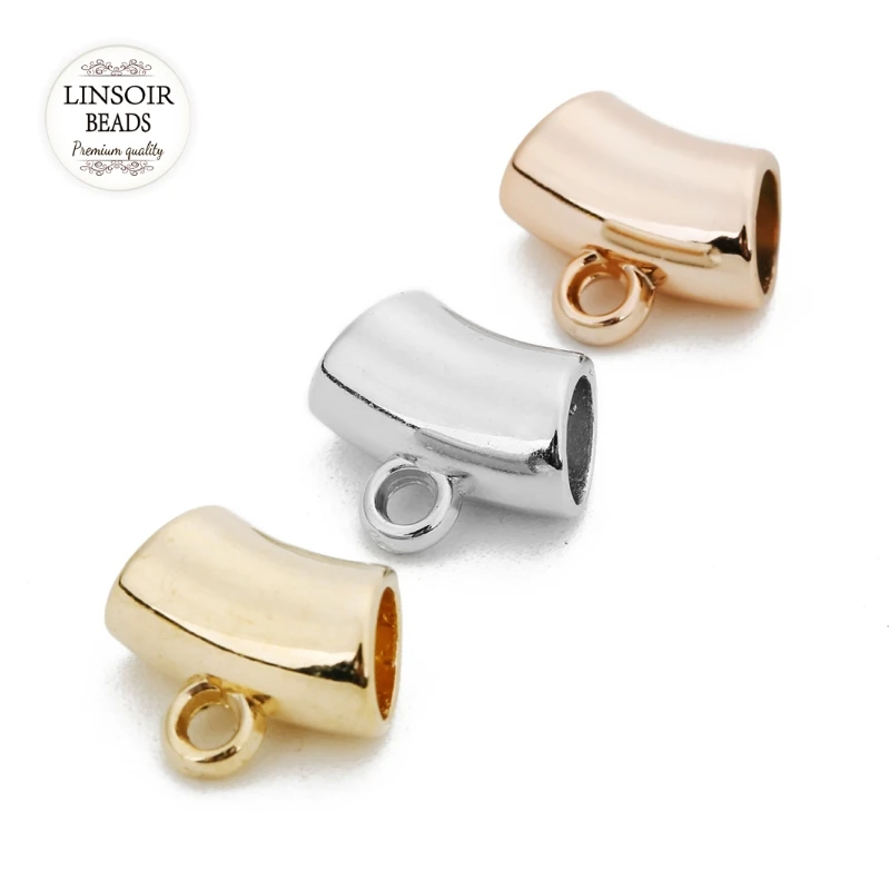 50 шт./лот CCB (не металл) застежка бусины трубчатая бусина позолоченная прокладка